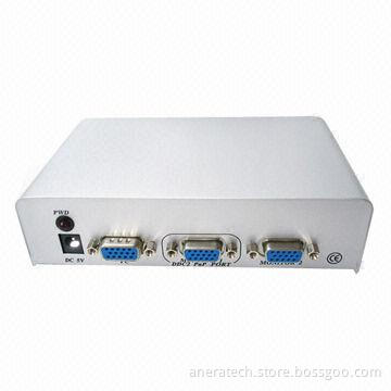 VGA Splitter, 1 x 2, 250MHz, Plastic Case